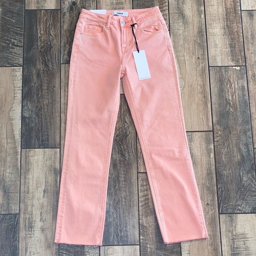 Mica Hazel high rise vintage straight Women's Pink Jeans 🆕